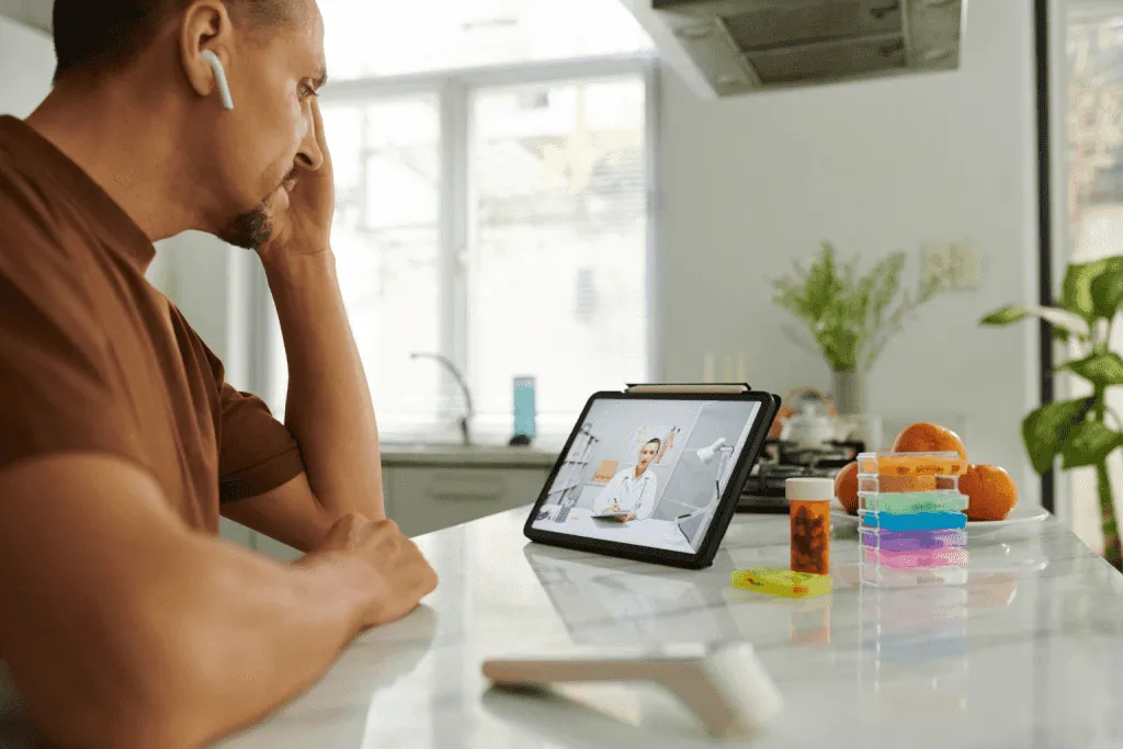 Dummy guide featured image showing a patient on a telehealth call